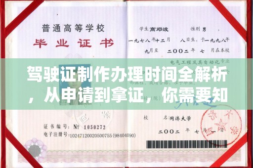 西港驾驶证制作办理时间全解析，从申请到拿证，你需要知道的一切