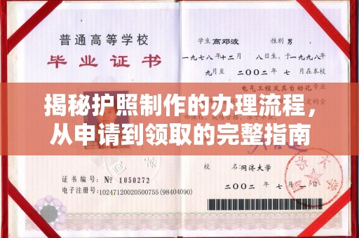 西港揭秘护照制作的办理流程，从申请到领取的完整指南