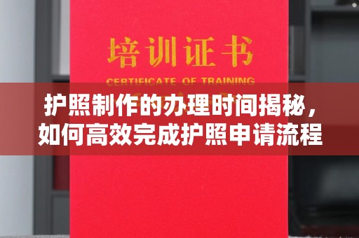 西港护照制作的办理时间揭秘，如何高效完成护照申请流程