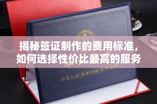 西港揭秘签证制作的费用标准，如何选择性价比最高的服务？
