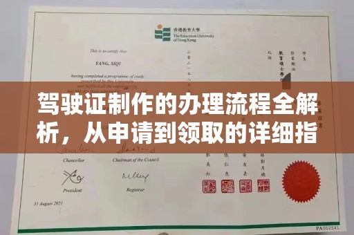 西港驾驶证制作的办理流程全解析，从申请到领取的详细指南