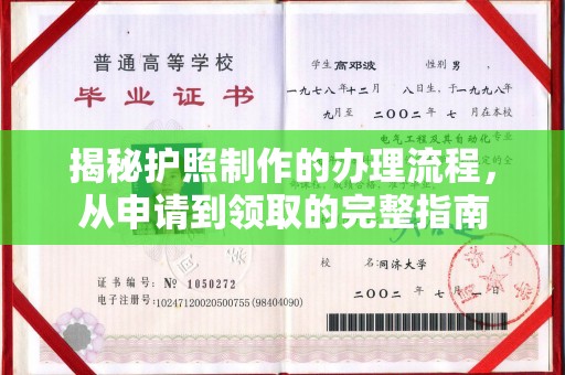 西港揭秘护照制作的办理流程，从申请到领取的完整指南